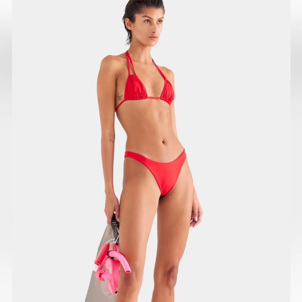 Venroy Light Blue Patterned Triangle Bikini Set - Picture 7 of 8